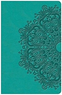 KJV Large Print Personal Size Reference Bible, Teal Leathertouch (Imitation Leather)