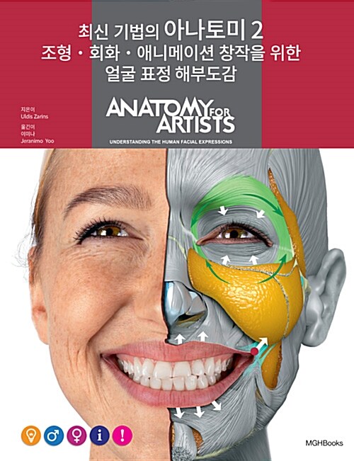 [중고] 최신 기법의 아나토미 2 : 조형.회화.애니메이션 창작을 위한 얼굴 표정 해부도