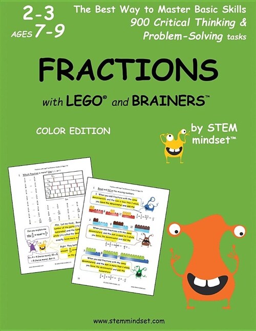 Fractions with Lego and Brainers Grades 2-3 Ages 7-9 Color Edition (Paperback)