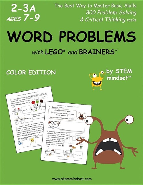 Word Problems with Lego and Brainers Grades 2-3a Ages 7-9 Color Edition (Paperback)