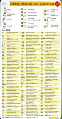 Medical Abbreviations Pocketcard 2-card Set (Package of 5 Sets of Cards) (Cards)