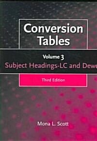 Conversion Tables: Volume Three, Subject Headings LC and Dewey (Paperback, 3)