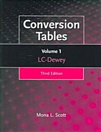 Conversion Tables [3 Volumes]: Set- Dewey-LC (Volume 2), LC-Dewey (Volume 1), Subject Headings, LC and Dewey (Volume 3) (Paperback, 3)
