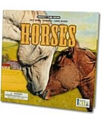 Horses: Fact Book, Animals, Game Board [With Tube of Toy Horses and Gameboard] (Hardcover)