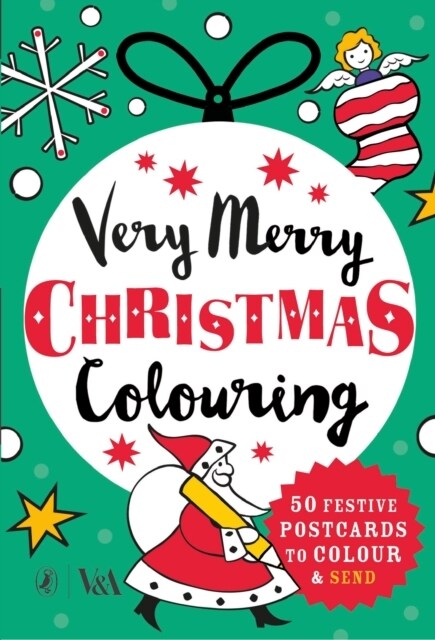 Very Merry Christmas Colouring : 50 Festive Postcards to Colour and Send (Hardcover)