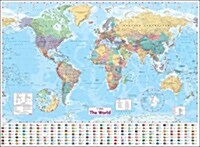 Collins World Wall Laminated Map (Paperback)