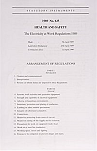 Electricity at Work Regulations 1989 (Paperback)