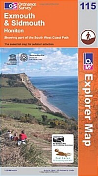 Exmouth and Sidmouth (Sheet Map, folded, B1)