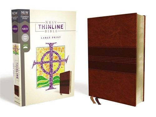 Nrsv, Thinline Bible, Large Print, Leathersoft, Brown, Comfort Print (Imitation Leather)