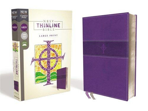 Nrsv, Thinline Bible, Large Print, Leathersoft, Purple, Comfort Print (Imitation Leather)