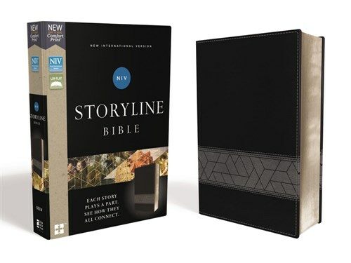 Niv, Storyline Bible, Leathersoft, Black, Comfort Print: Each Story Plays a Part. See How They All Connect. (Imitation Leather)