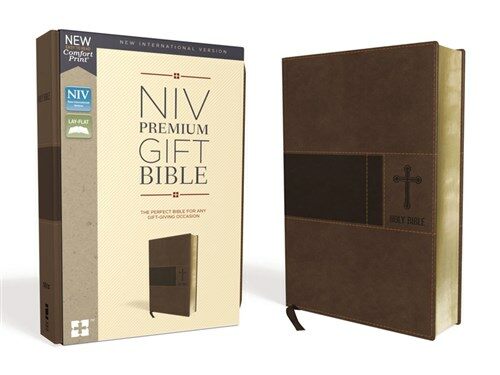 Niv, Premium Gift Bible, Leathersoft, Brown, Red Letter Edition, Comfort Print (Imitation Leather)