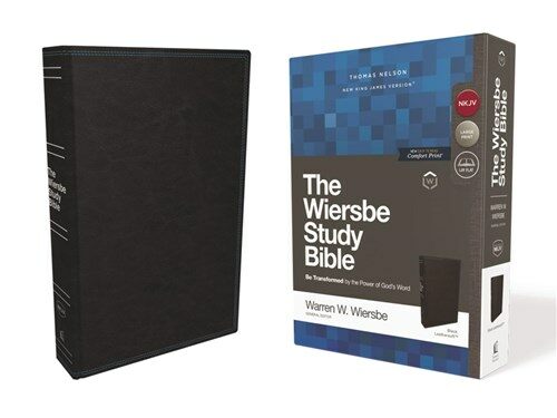 Nkjv, Wiersbe Study Bible, Leathersoft, Black, Comfort Print: Be Transformed by the Power of Gods Word (Imitation Leather)