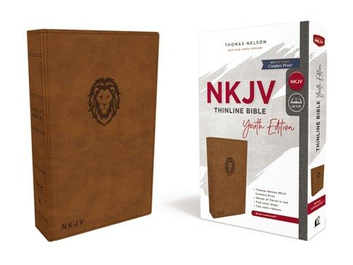 Nkjv, Thinline Bible Youth Edition, Leathersoft, Brown, Red Letter Edition, Comfort Print (Imitation Leather)