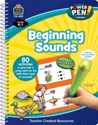 Power Pen Learning Book: Beginning Sounds (Spiral)
