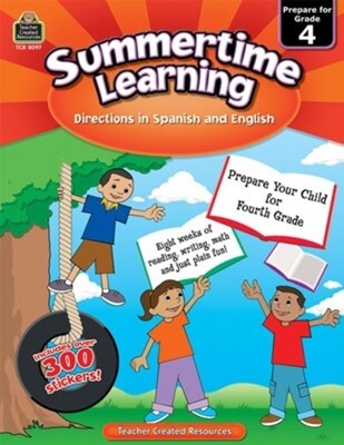 Summertime Learning Grd 4 - Spanish Directions (Paperback)