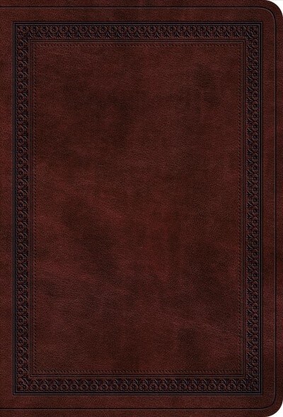 ESV Value Large Print Compact Bible (Trutone, Mahogany, Border Design) (Imitation Leather)