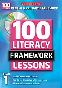 100 New Literacy Framework Lessons for Year 1 with CD-Rom (Paperback)