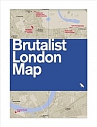 Brutalist London Map (Sheet Map, folded)