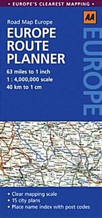 AA Europe Route Planner (Paperback)