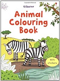 Animal Colouring Book with Stickers (Paperback)