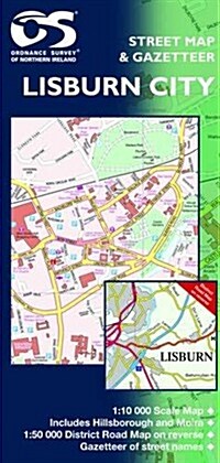 Lisburn Street Map (Sheet Map, folded)