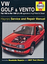 VW Golf & Vento Petrol & Diesel (Feb 92 - Mar 98) J To R (Hardcover, 2 Revised edition)