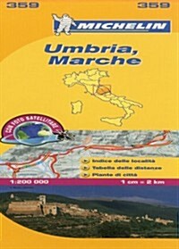 Michelin Umbria, Marche, Italia (Folded)