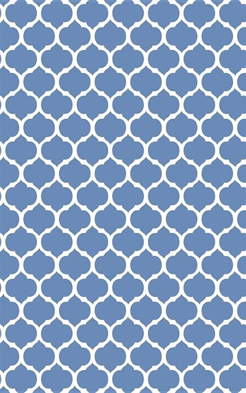 Moroccan Trellis - Blue-Gray 101 - Lined Notebook with Margins 5x8: 101 Pages, 5 X 8, College Ruled, Journal, Soft Cover (Paperback)