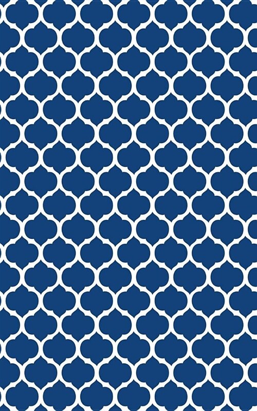 Moroccan Trellis - Navy Blue 101 - Lined Notebook with Margins 5x8: 101 Pages, 5 X 8, College Ruled, Journal, Soft Cover (Paperback)