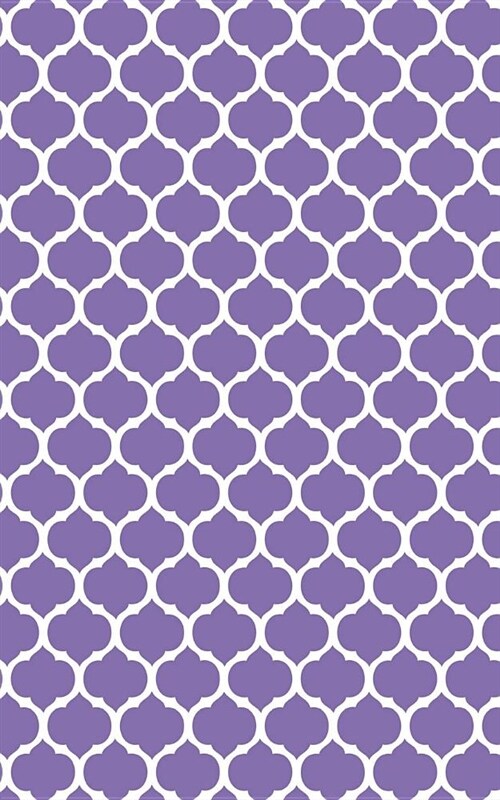 Moroccan Trellis - Deluge Purple 101 - Lined Notebook with Margins 5x8: 101 Pages, 5 X 8, College Ruled, Journal, Soft Cover (Paperback)