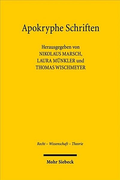Apokryphe Schriften: Rezeption Und Vergessen in Der Wissenschaft Vom Offentlichen Recht (Paperback)