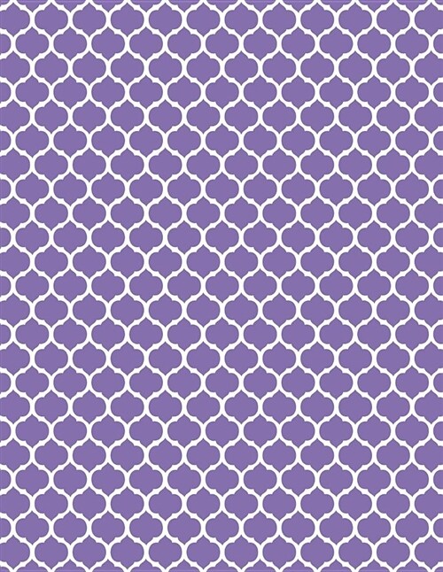 Moroccan Trellis - Deluge Purple 101 - Lined Notebook with Margins 8.5x11: 101 Pages, 8.5 X 11, College Ruled, Journal, Soft Cover (Paperback)