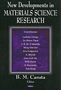 New Developments in Materials Science Research (Hardcover)