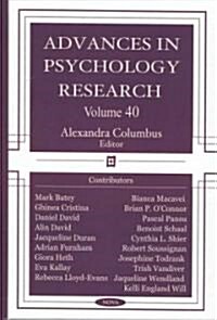 Advances in Psychology Research (Paperback, UK)