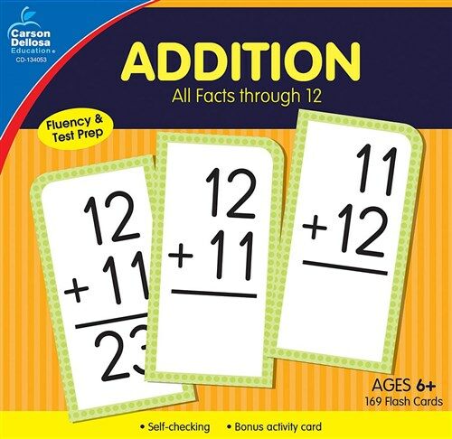 Addition All Facts Through 12 Flash Cards (Other)