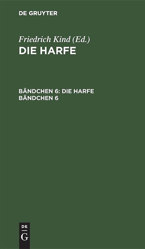 Die Harfe. B?dchen 6 (Hardcover, Reprint 2018)