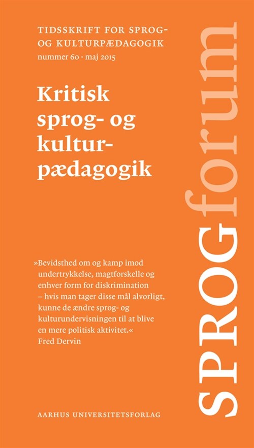 Kritisk Sprog- Og Kulturpaedagogik (Paperback)