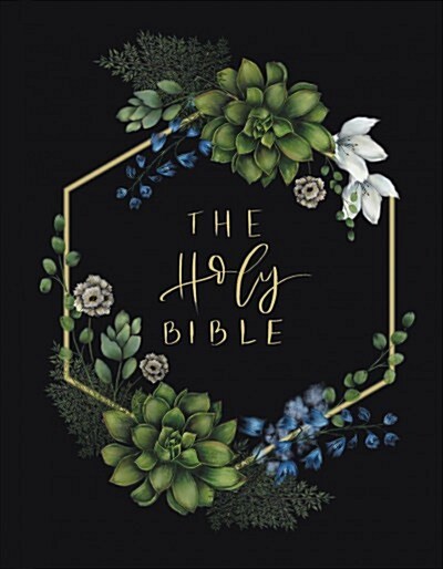 Niv, Artisan Collection Bible, Cloth Over Board, Navy Floral, Designed Edges Under Gilding, Red Letter Edition, Comfort Print (Hardcover)