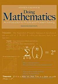[중고] Doing Mathematics: An Introduction to Proofs and Problem-Solving (Paperback, 2)