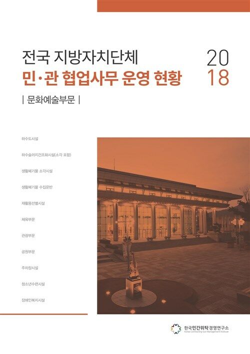 2018 전국 지방자치단체 민·관 협업사무 운영 현황 : 문화예술부문
