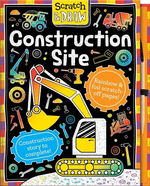 Scratch and Draw Construction Site - Scratch Art Activity Book (Hardcover)