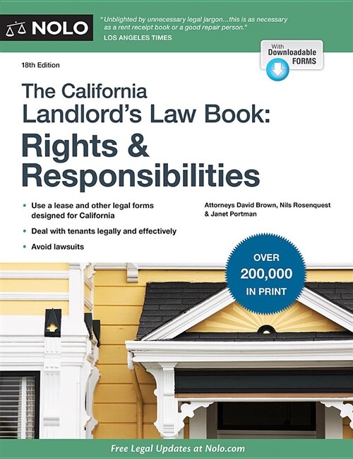 The California Landlords Law Book: Rights & Responsibilities (Paperback, 18, Eighteenth쟢dit)