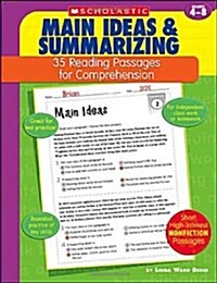 35 Reading Passages for Comprehension: Main Ideas & Summarizing: 35 Reading Passages for Comprehension (Paperback)