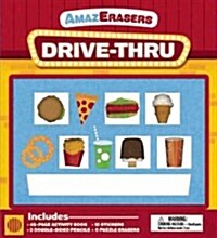 Drive-Thru Activity Book: Games, Puzzles, Doodling, and More! [With 3 Double-Ended Colored Pencils and 6 Erasers] (Spiral)