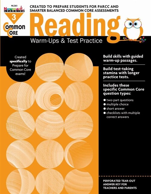 Common Core Reading: Warm-Ups and Test Practice Grade 3 Teacher Resource (Paperback)