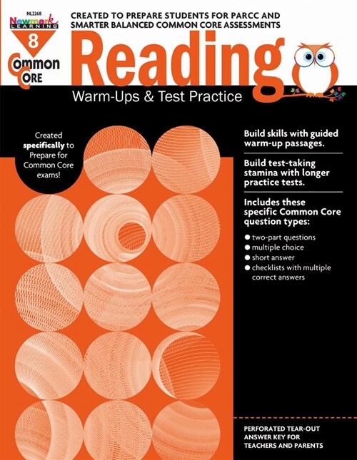 Common Core Reading: Warm-Ups and Test Practice Grade 8 Teacher Resource (Paperback)