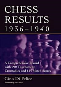Chess Results, 1936-1940: A Comprehensive Record with 990 Tournament Crosstables and 125 Match Scores                                                  (Paperback)