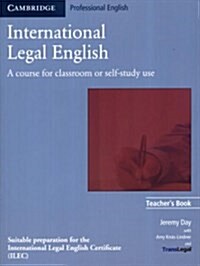 [중고] International Legal English Teacher‘s Book (Paperback, Teachers ed)