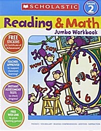 [중고] Reading & Math Jumbo Workbook: Grade 2 (Paperback)